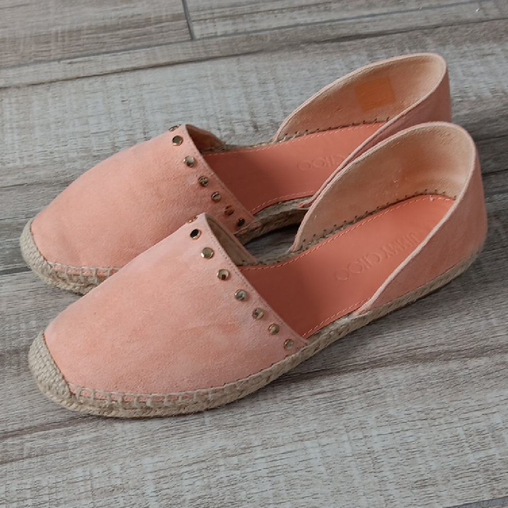 JIMMY CHOO..DREYA SUEDE D'ORSAY ESPADRILLES..SIZE 37.5